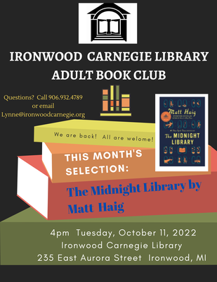 Ironwood Carnegie Library Book Club