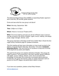 Awkward Stage Drama Club Meeting