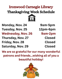 Closed for Thanksgiving Holiday