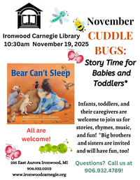 Cuddlebugs Story Time: Bear Can't Sleep
