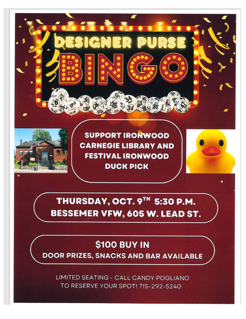 Designer Purse Bingo Fundraiser