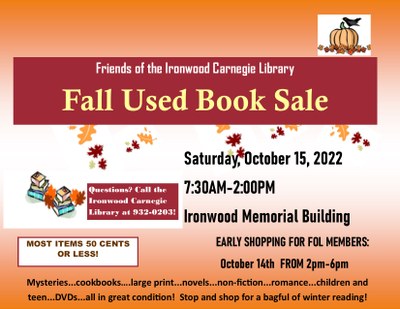 FOL Fall Book Sale: Early Bird Shopping for Friends Members