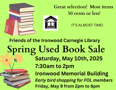 Friends of the Library Spring Used Book Sale Friends of the Library Spring Used Book Sale