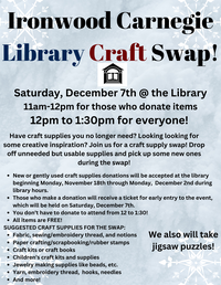 Ironwood Carnegie Craft Swap!