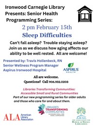 Senior Health and Wellness Series: Sleep Difficulties